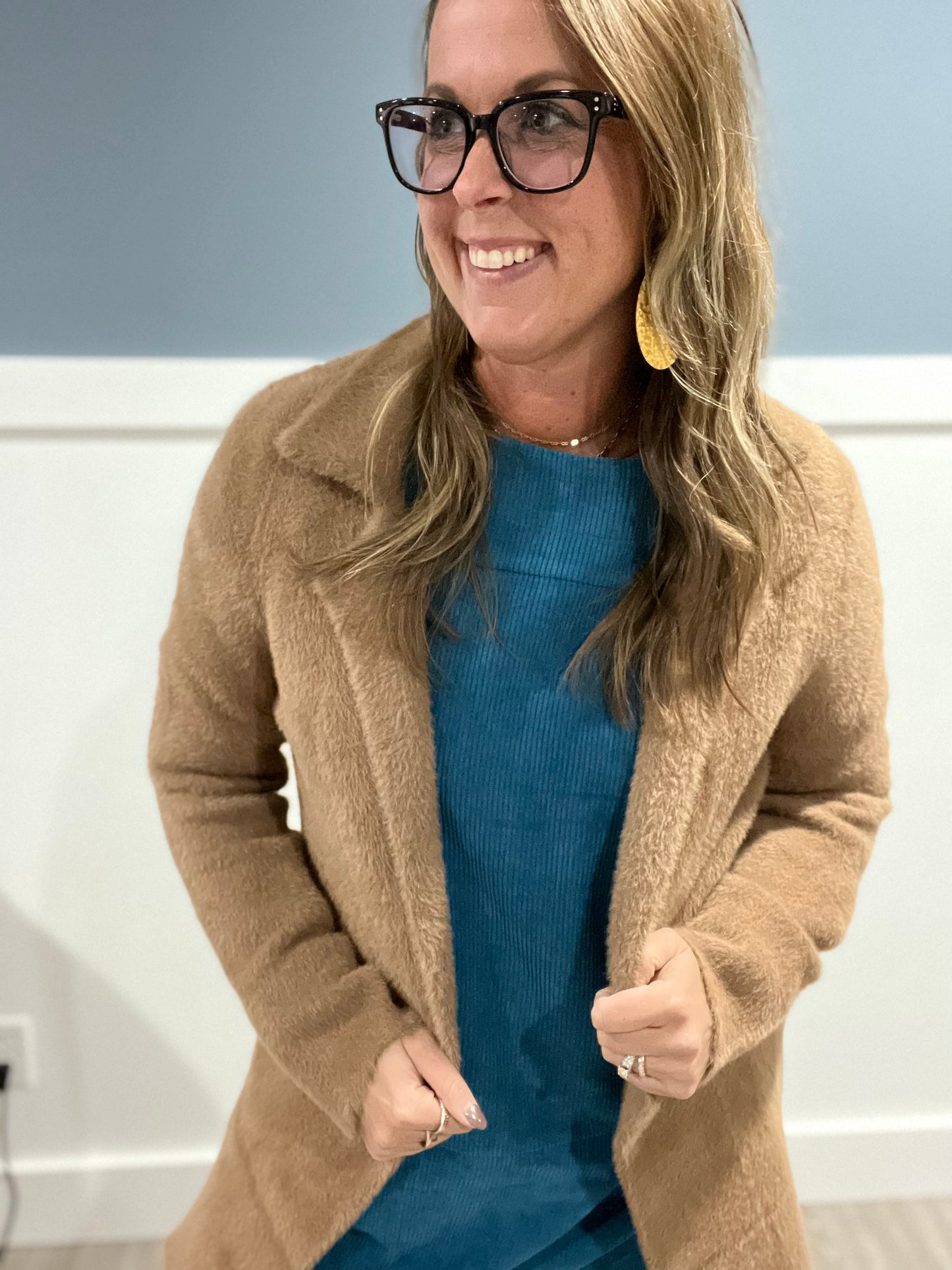 Open front coatigan sweaterLiverpool carmel