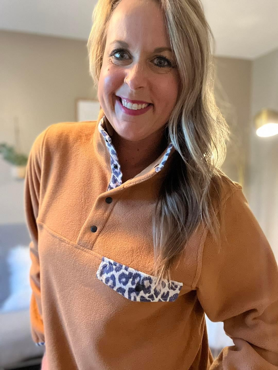 Leopard Trim Fleece