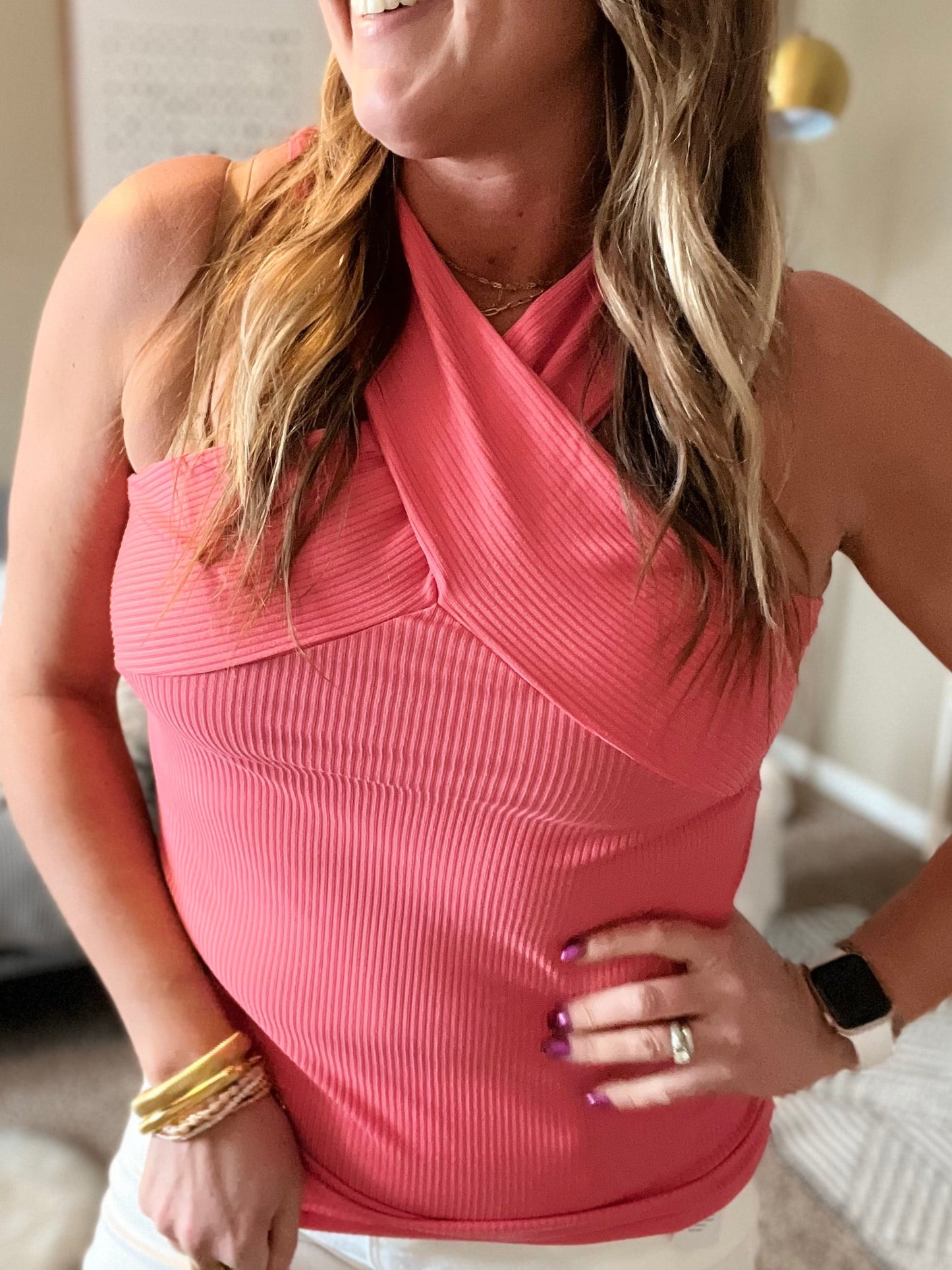 Cross neck, bandit top