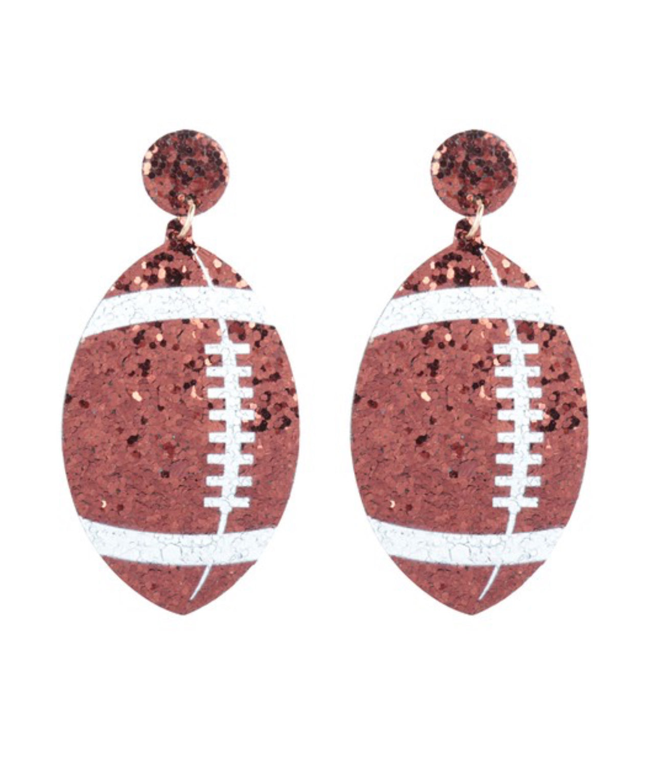 Game day glitter, drop earrings