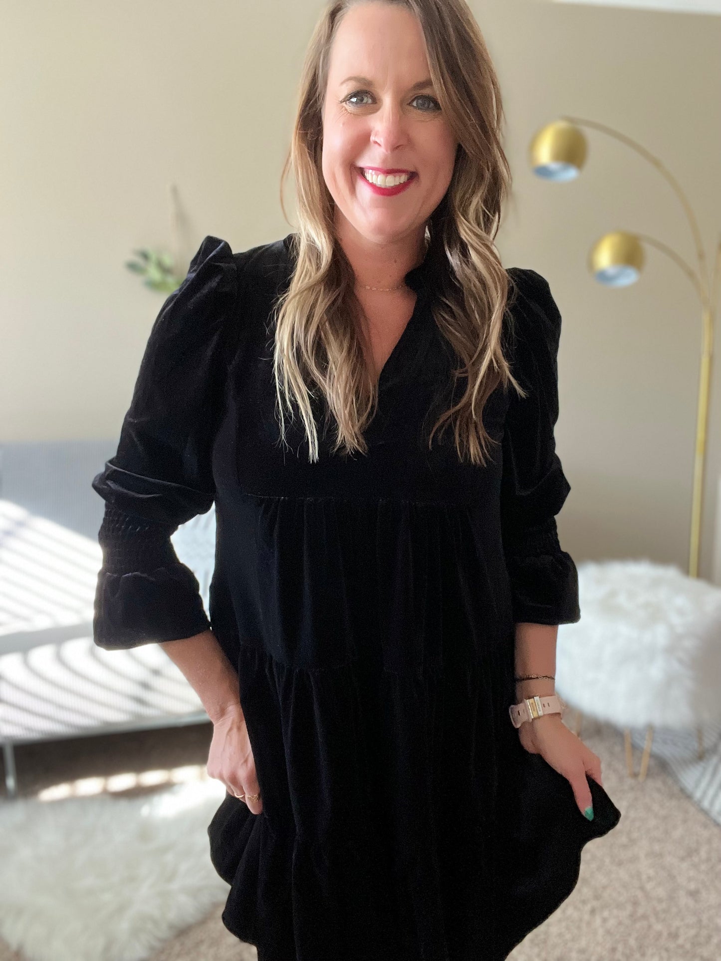 Velvet dress Black