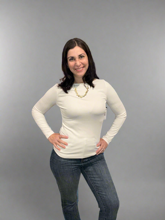 Liverpool long sleeve boat neck top