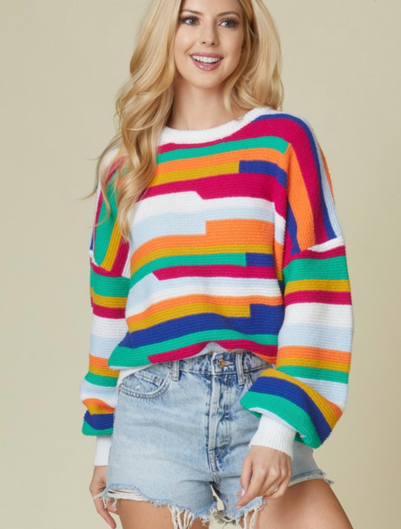 Color blocked sweater