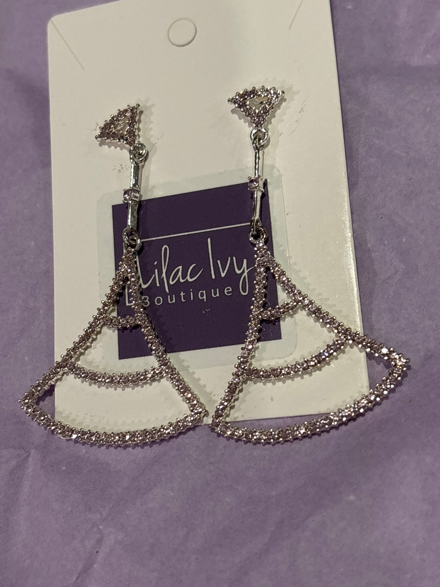 Rhinestone chandelier earrings