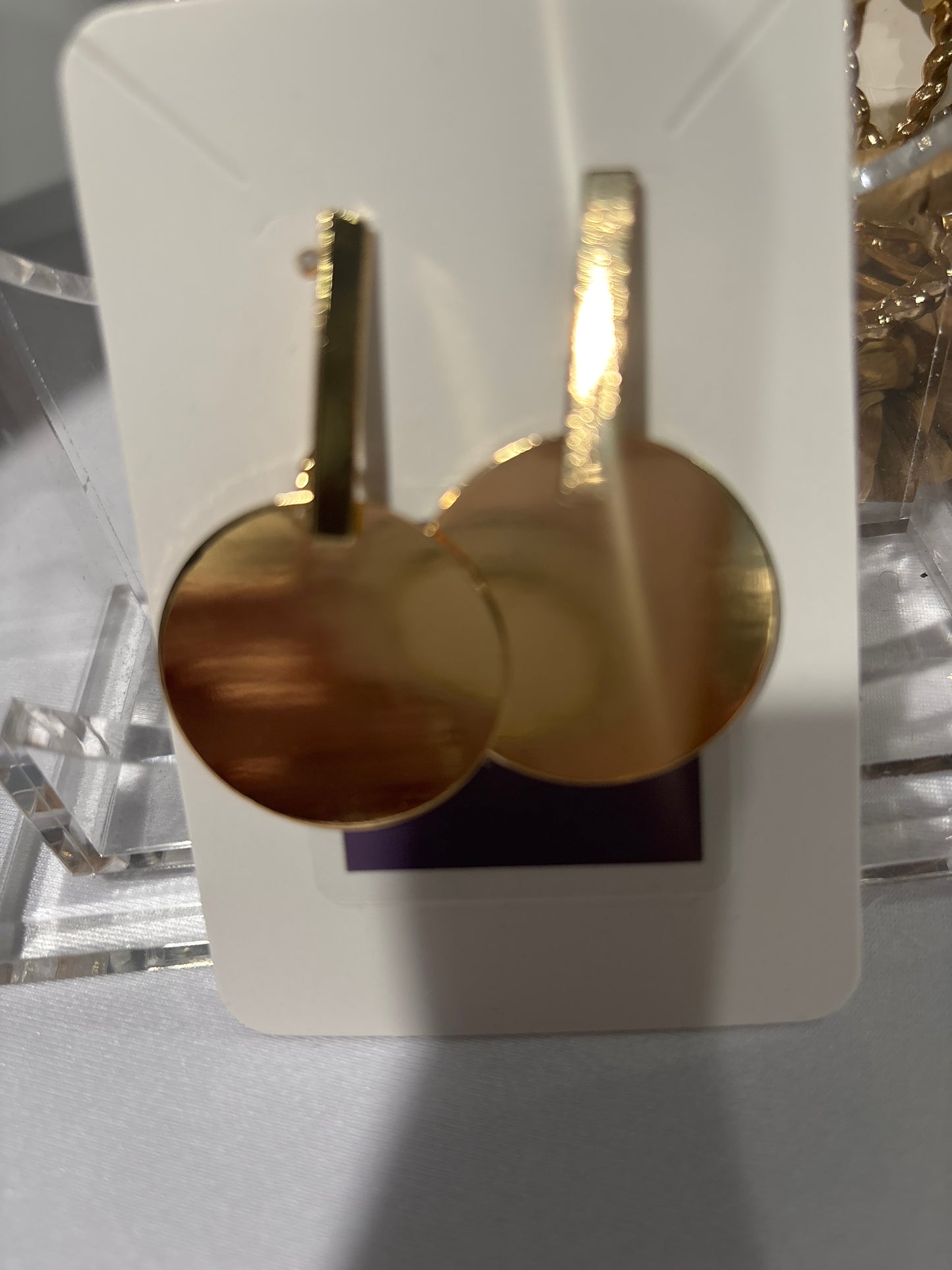Large disc earrings