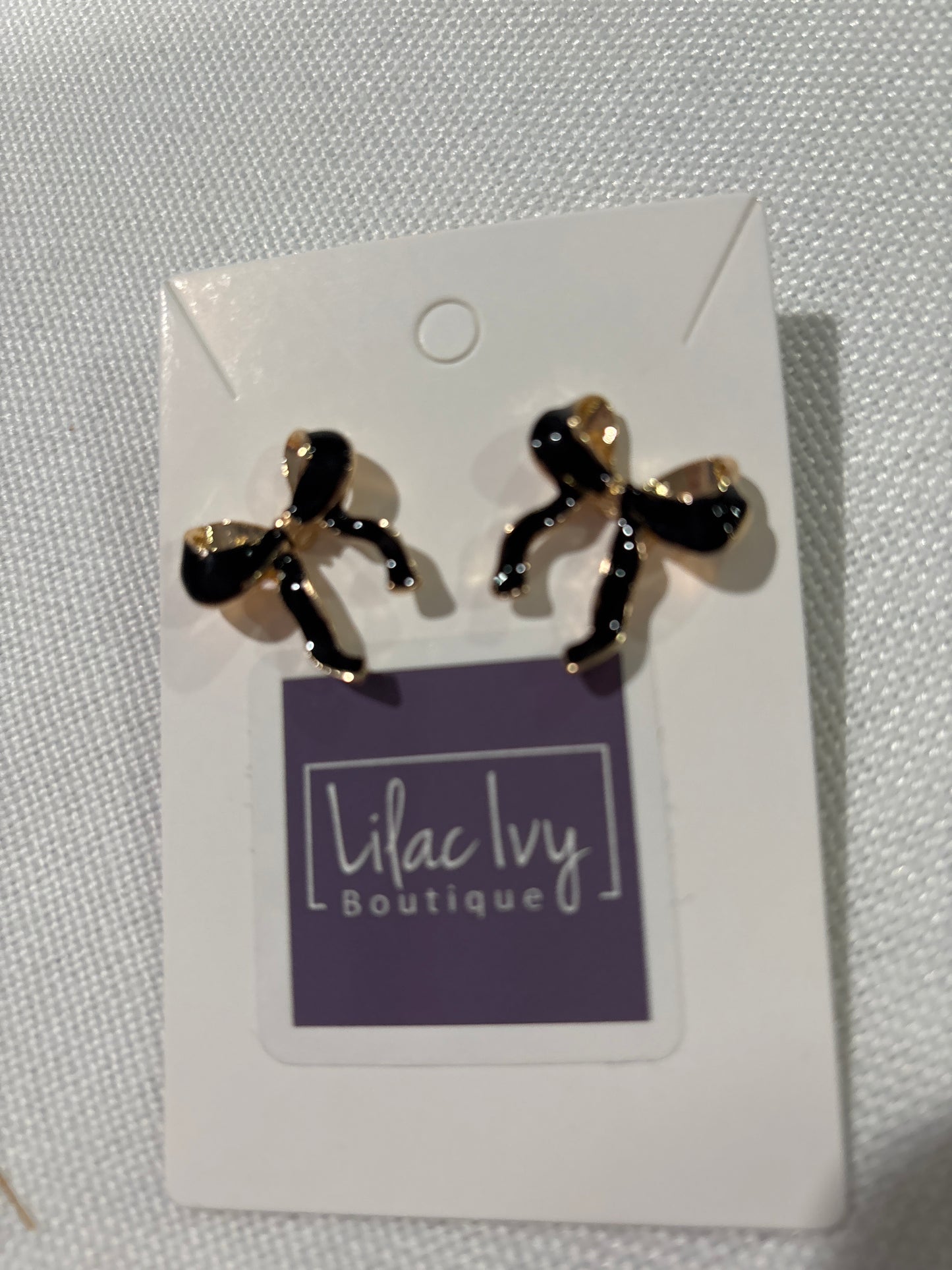 Enamel Bow earrings