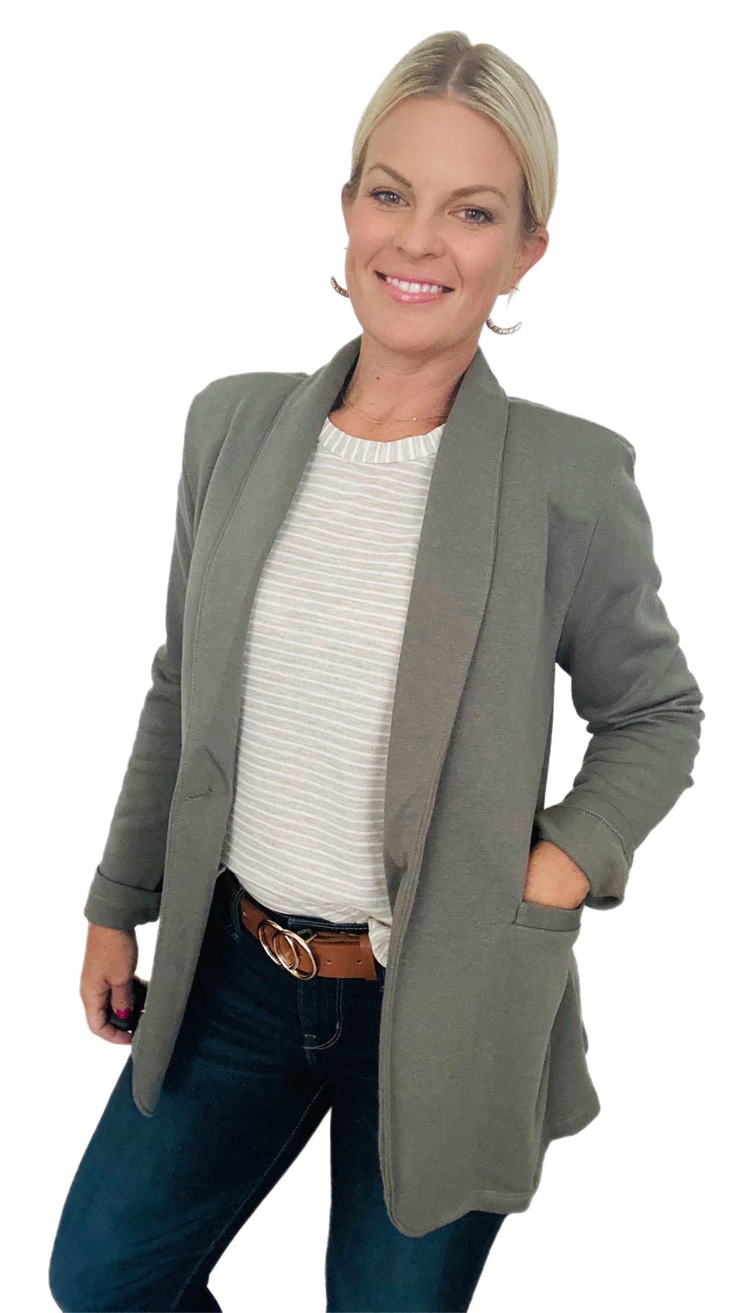 Relaxed Blazer - army green