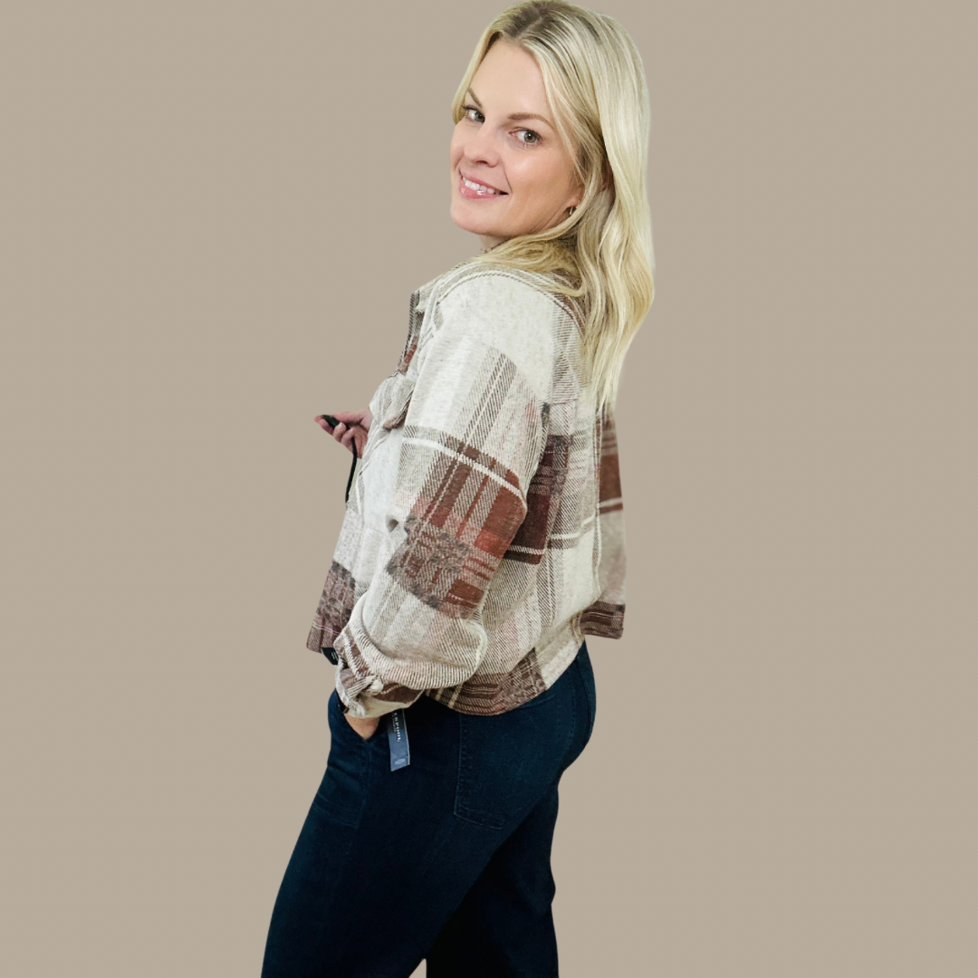 Button up crop jacket