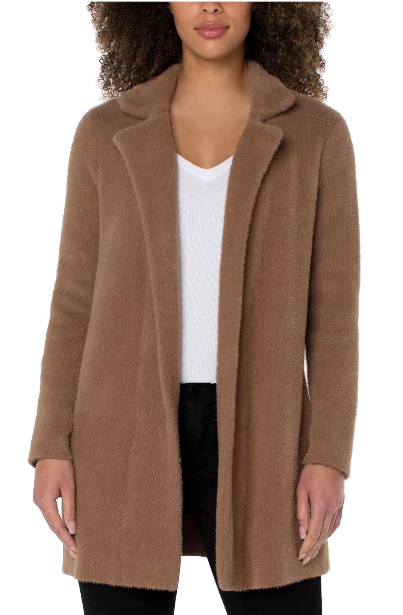 Open front coatigan sweaterLiverpool carmel