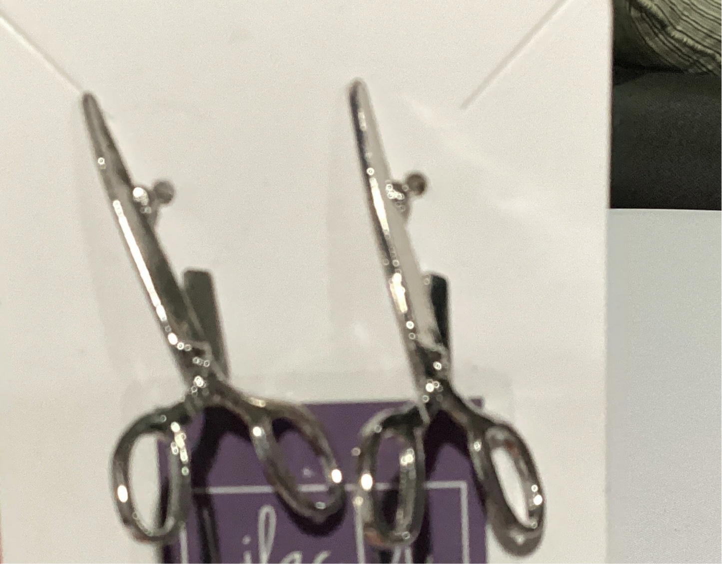Scissor dangling earrings