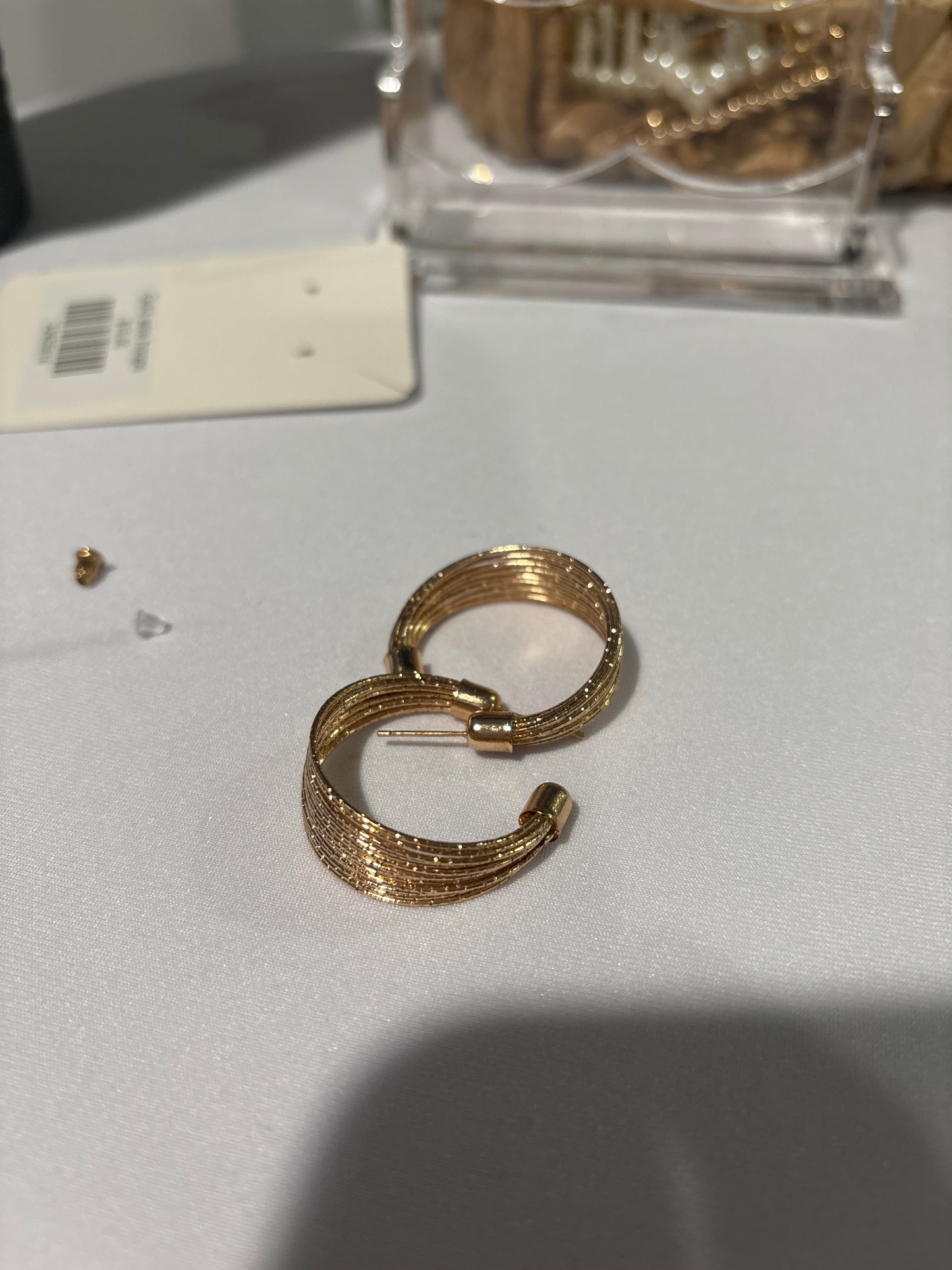 Gold wire hoops
