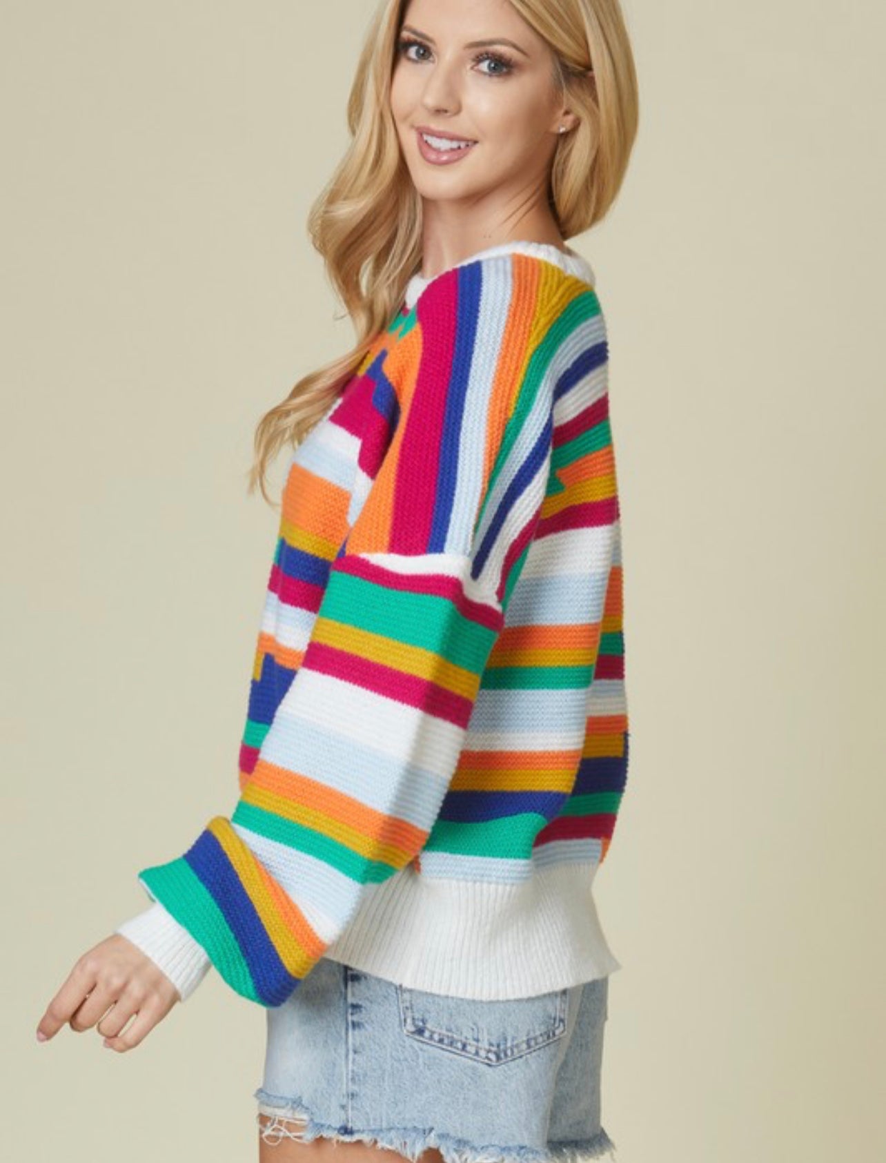 Color blocked sweater