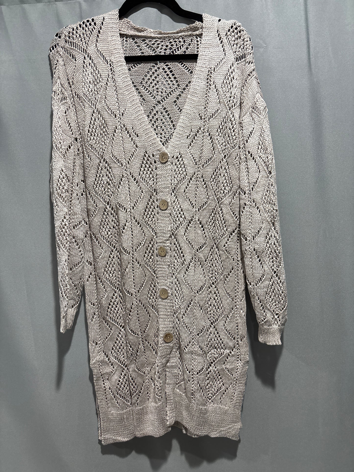 Open knit cardigan