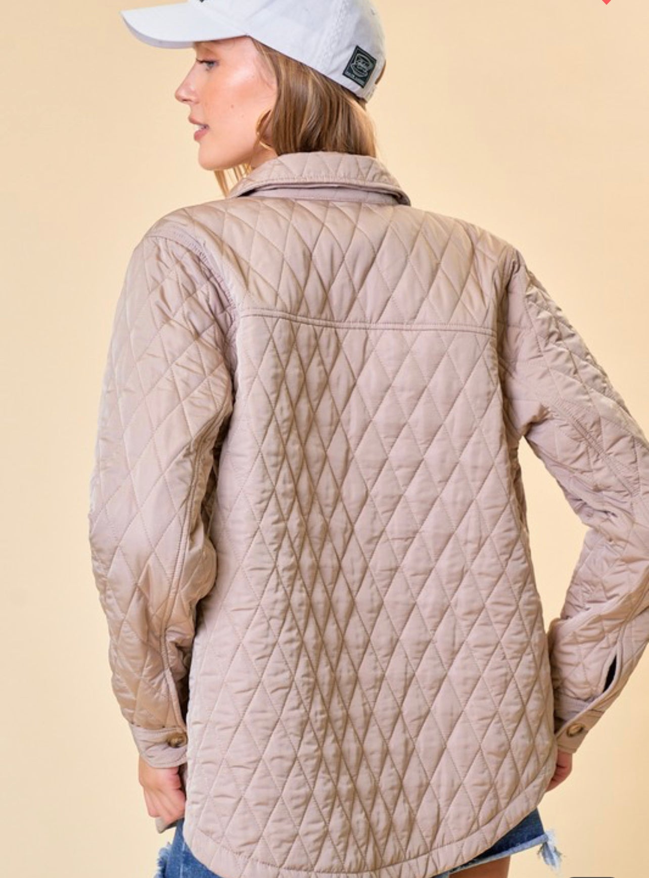 Quilted shirt jacket