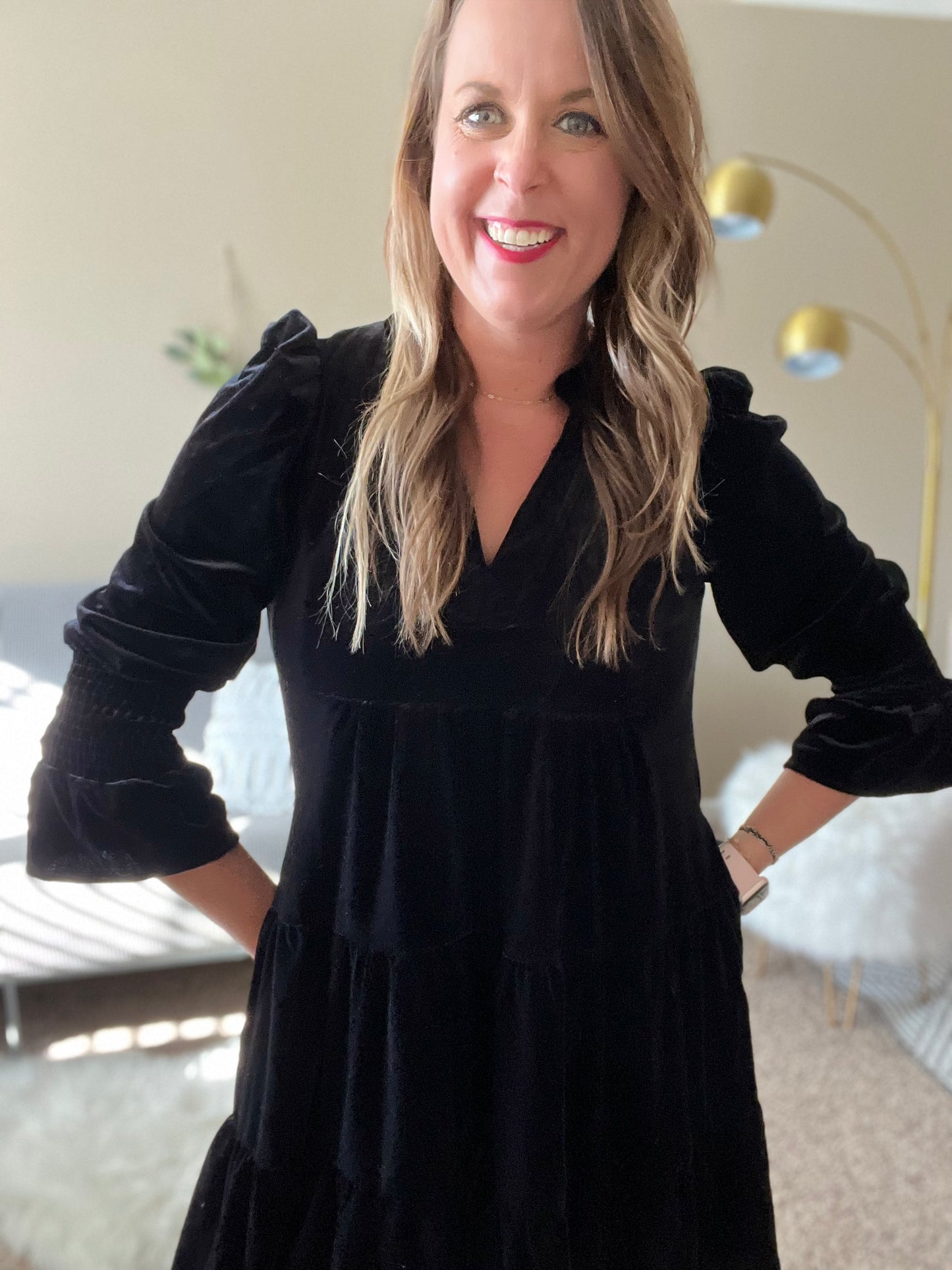 Velvet dress Black