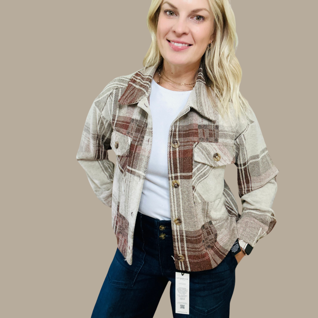 Button up crop jacket