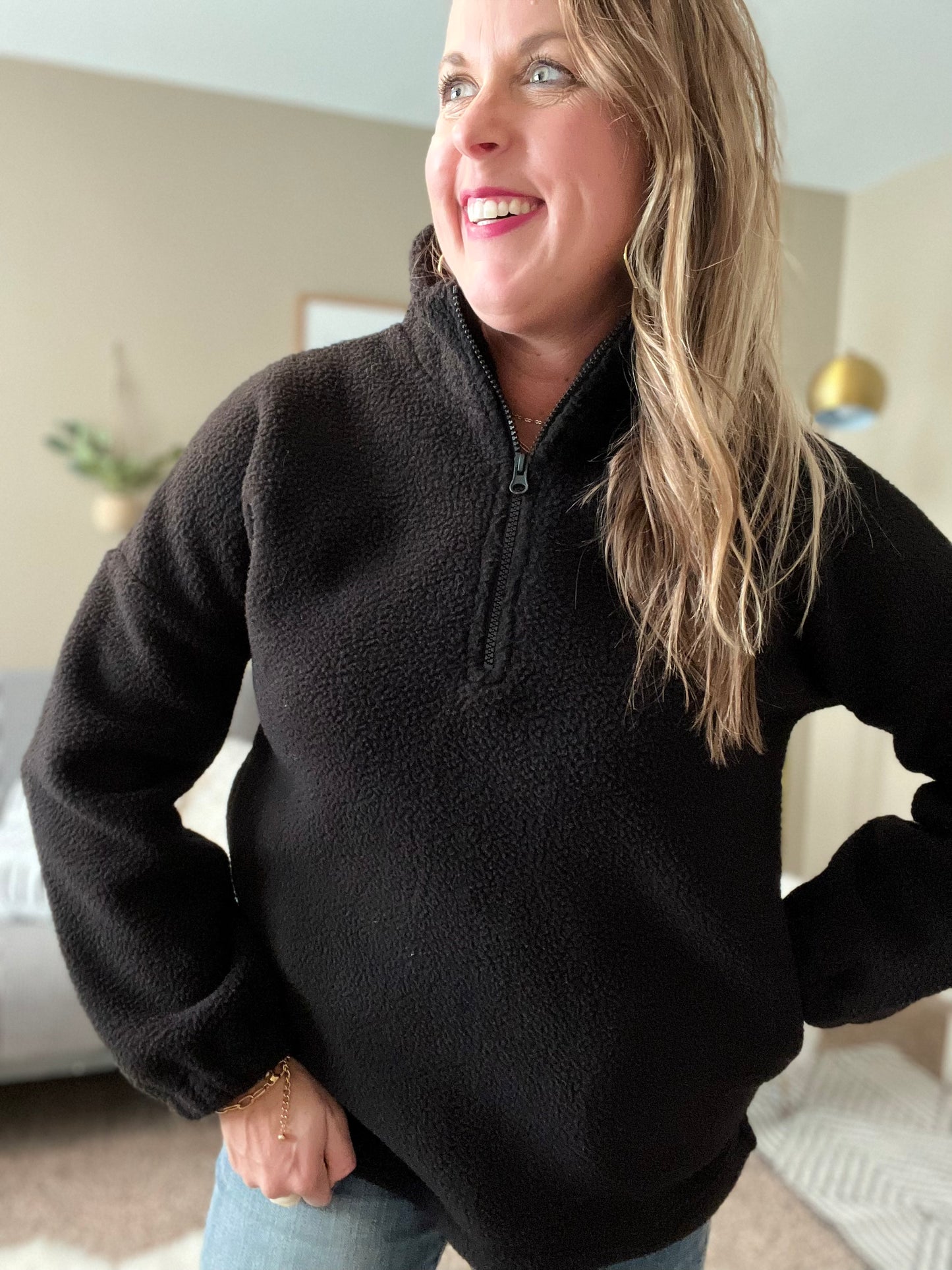 Pull over jacket Black