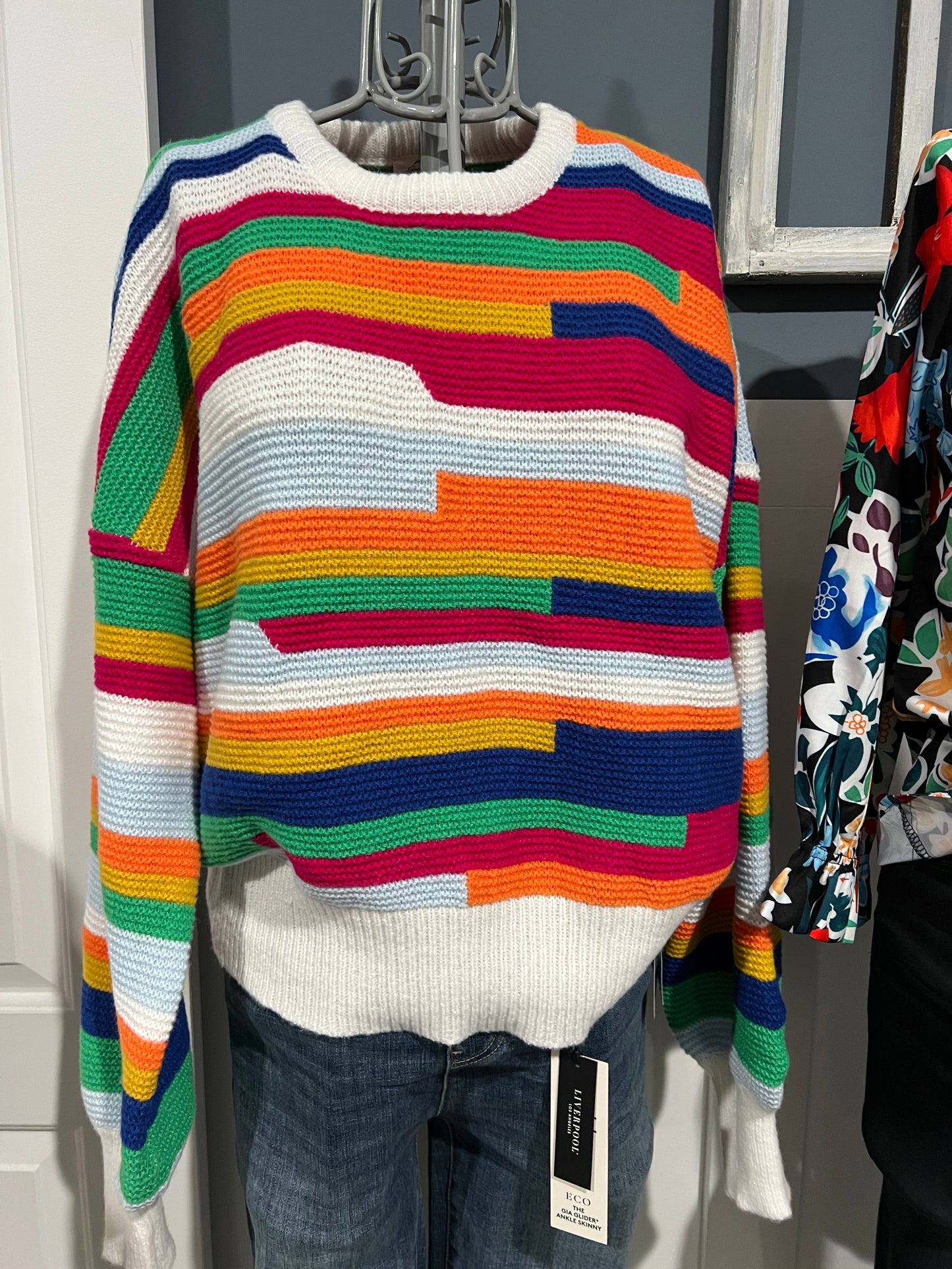 Color blocked sweater