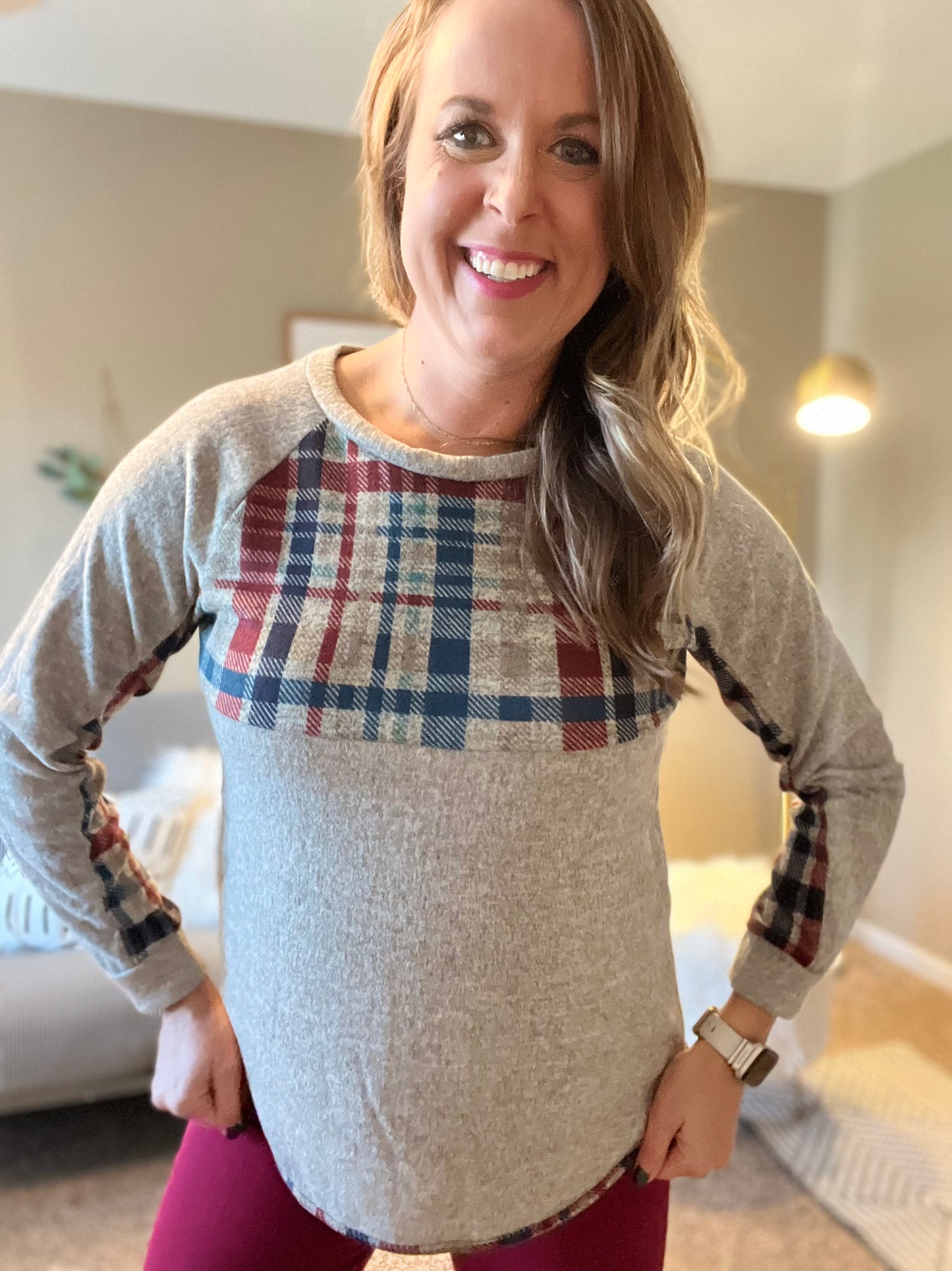 Multi Color Plaid top
