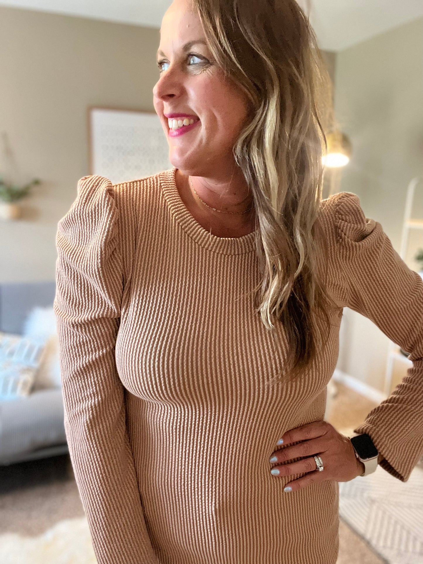 Michaelas long sleeve top brown