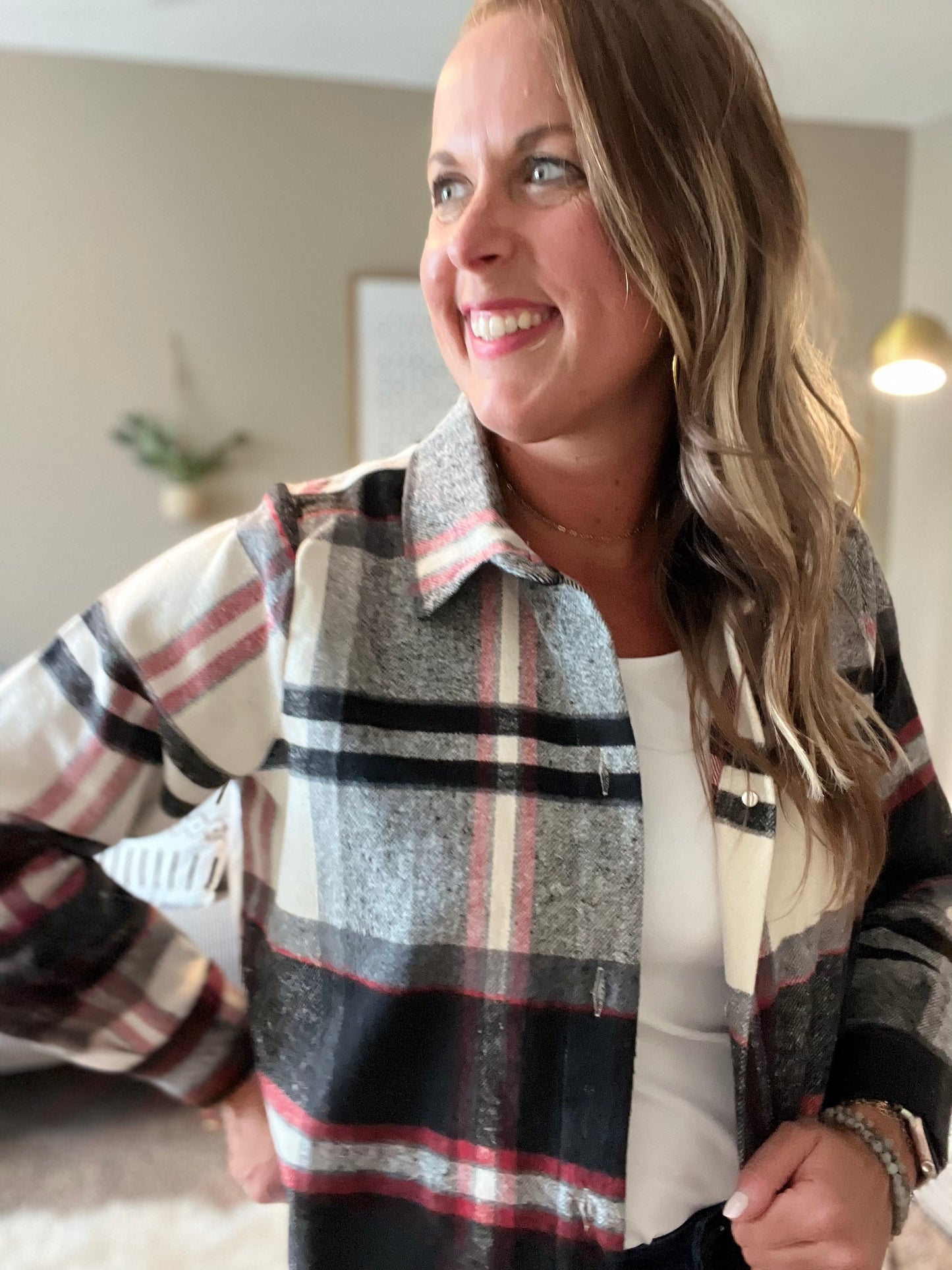 Plaid shacket