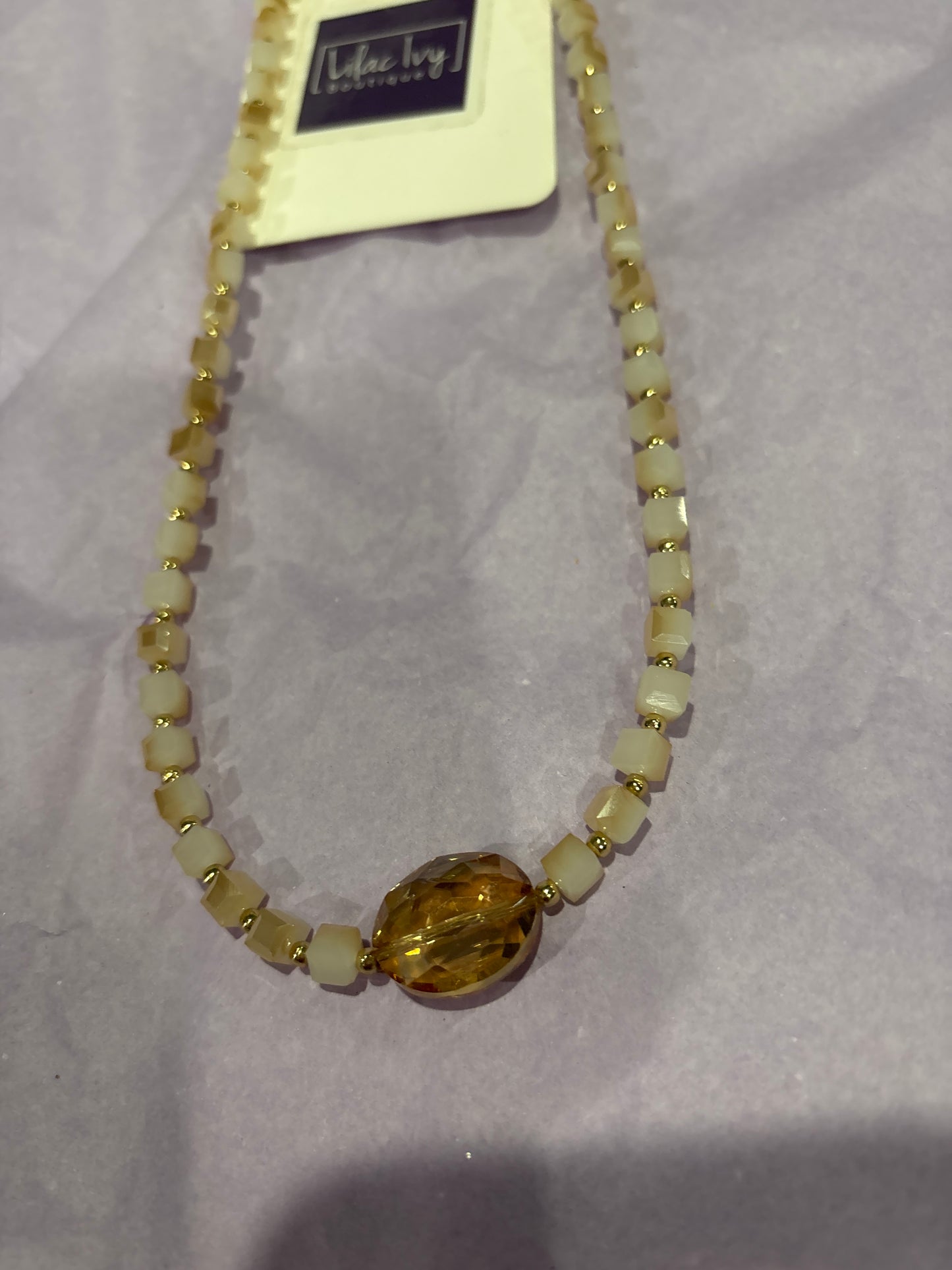 Topaz stone necklace