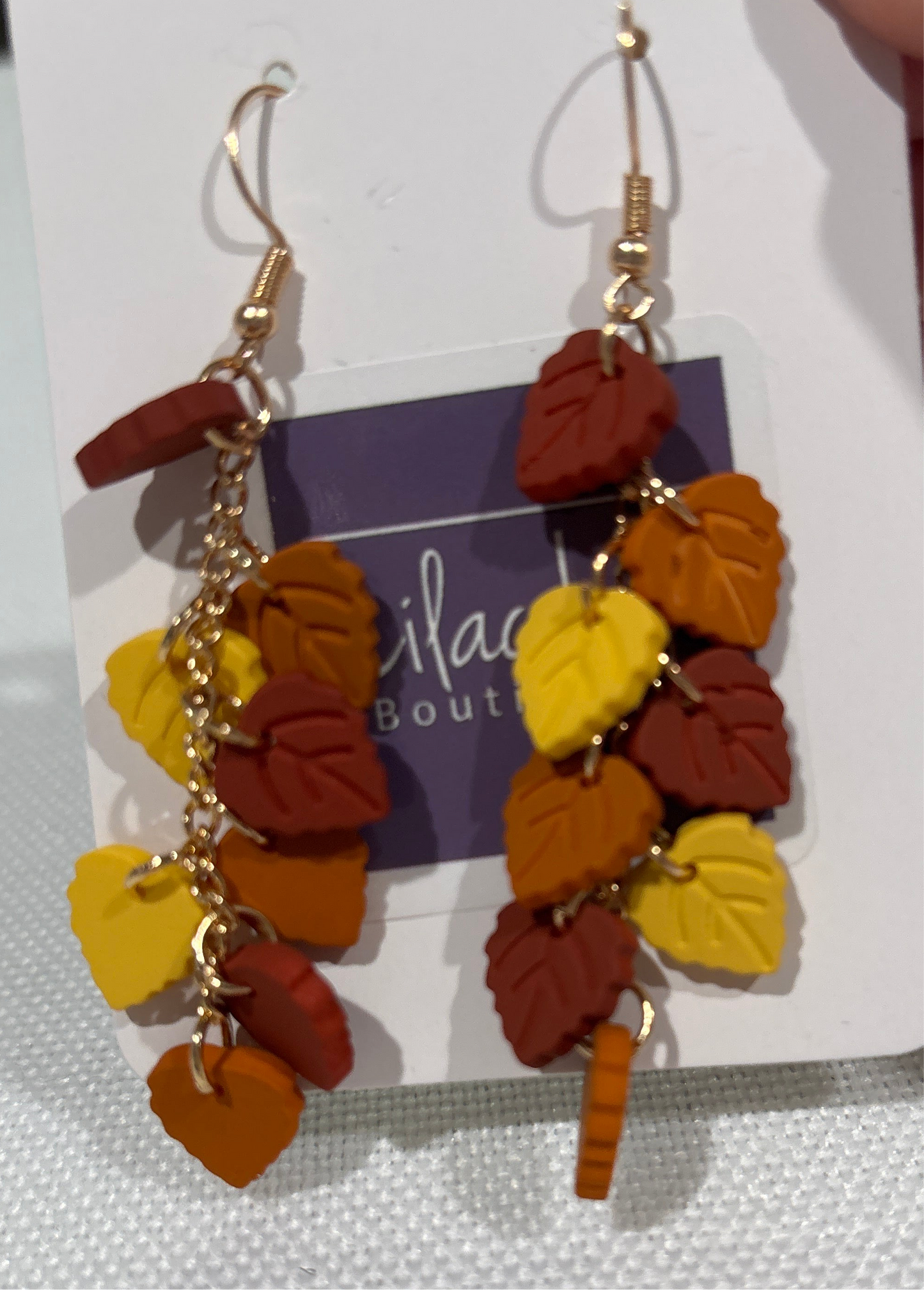 Fall leaf dangle earrings