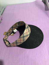 Black Burberry like straw visor
