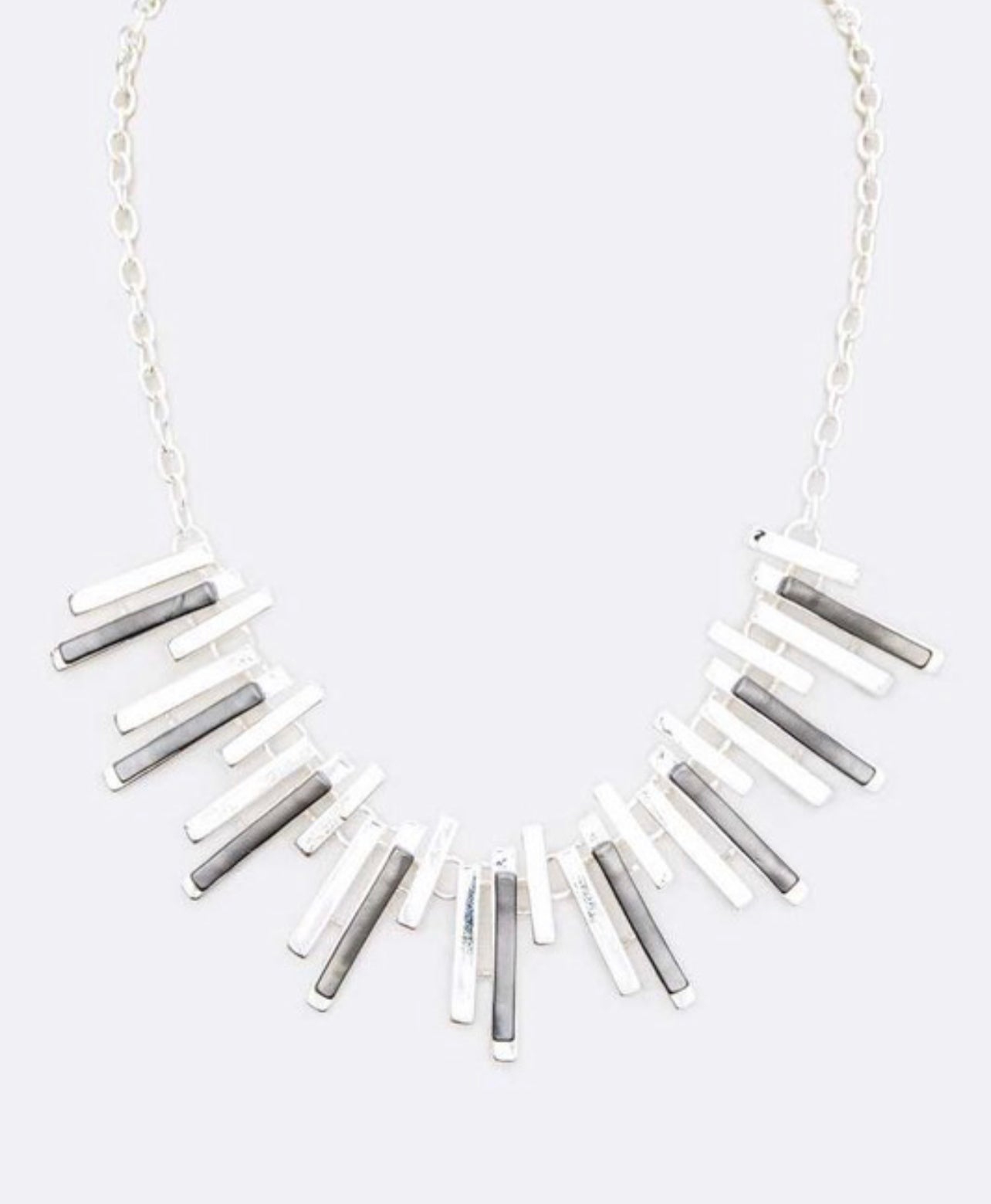 Three square layered necklace