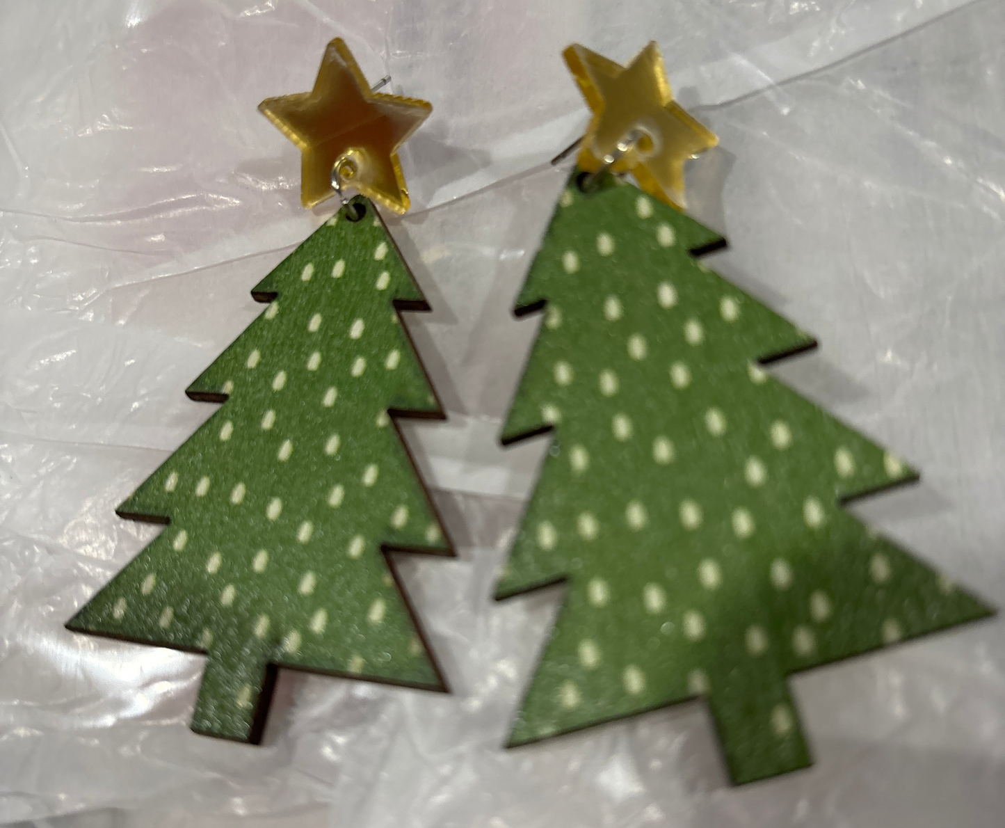 Christmas tree earrings