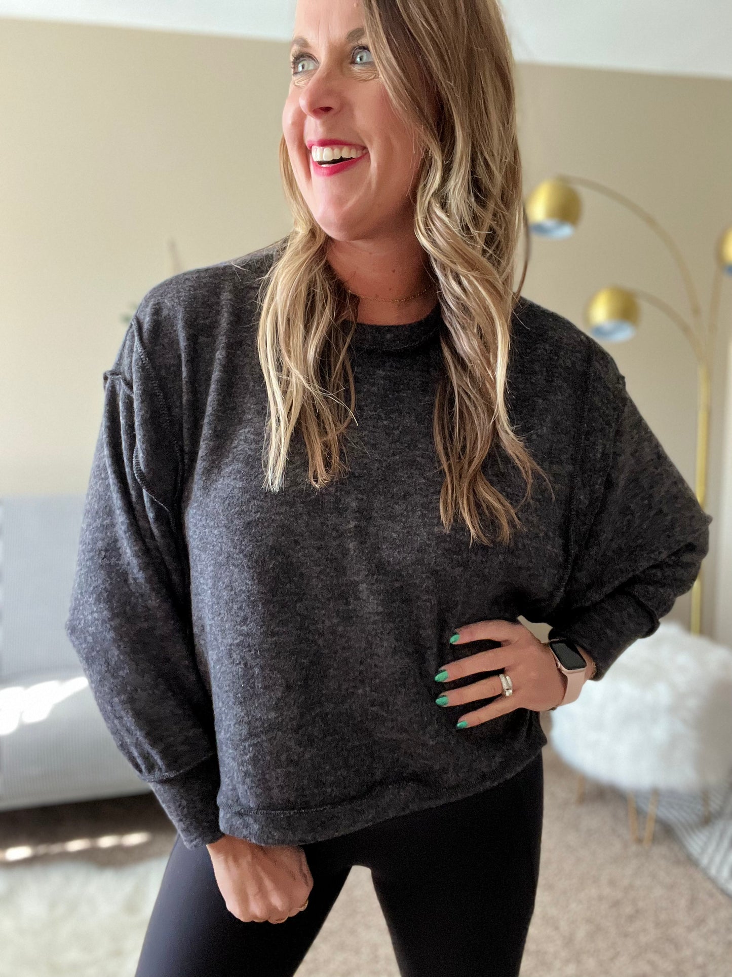 Relaxed fit sweater-black