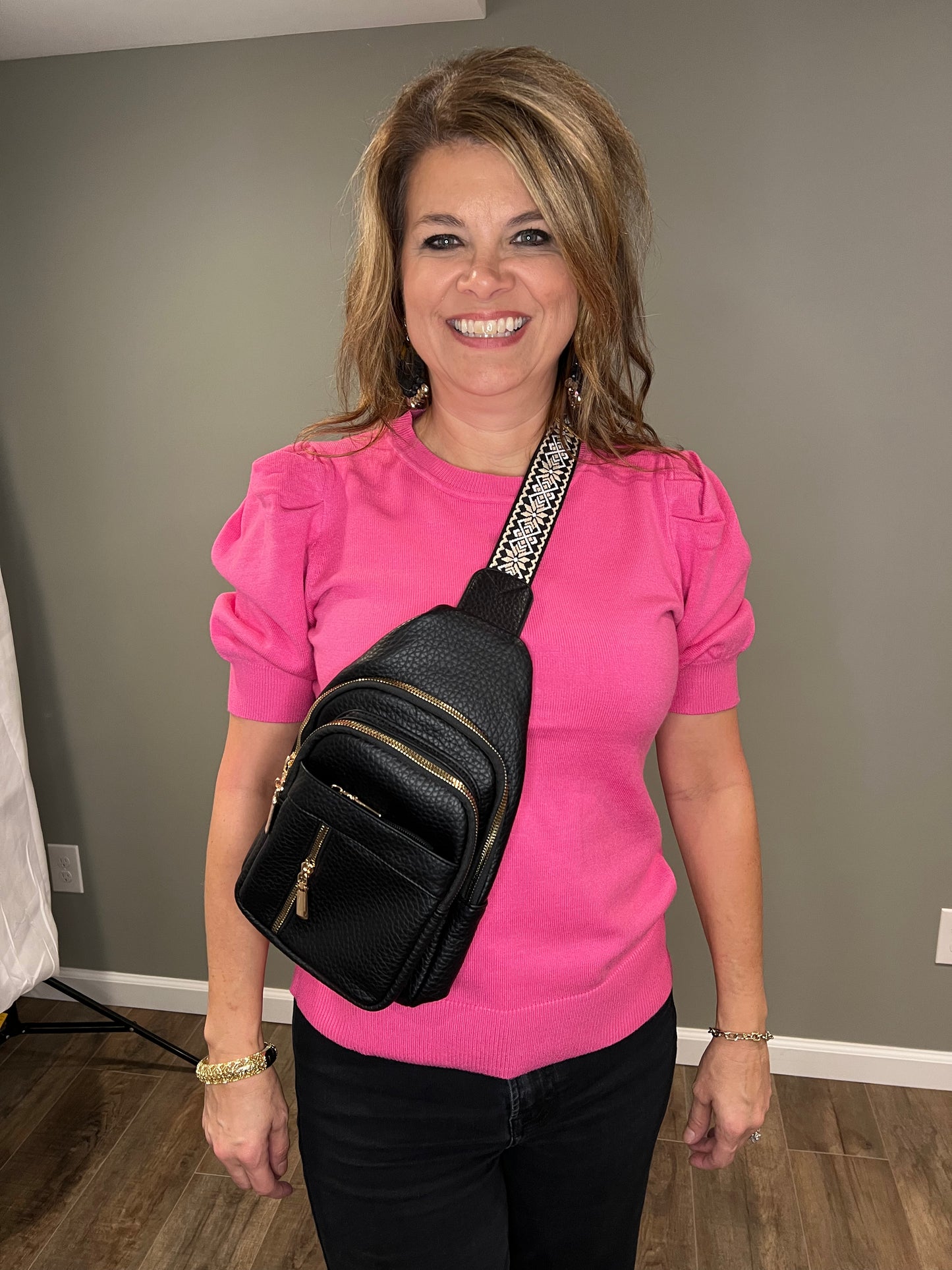 Crossbody sling chest backpack