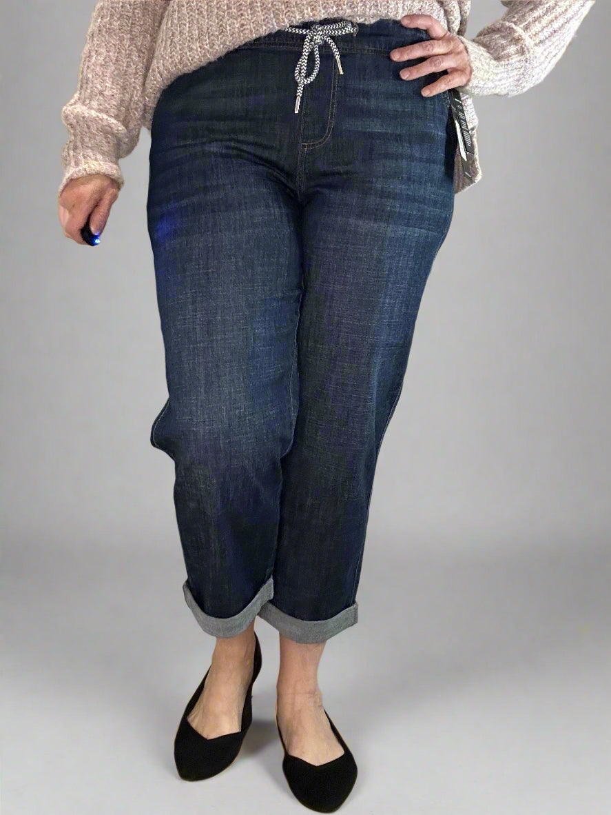 Liverpool the rascal cinch waist cuffed jeans