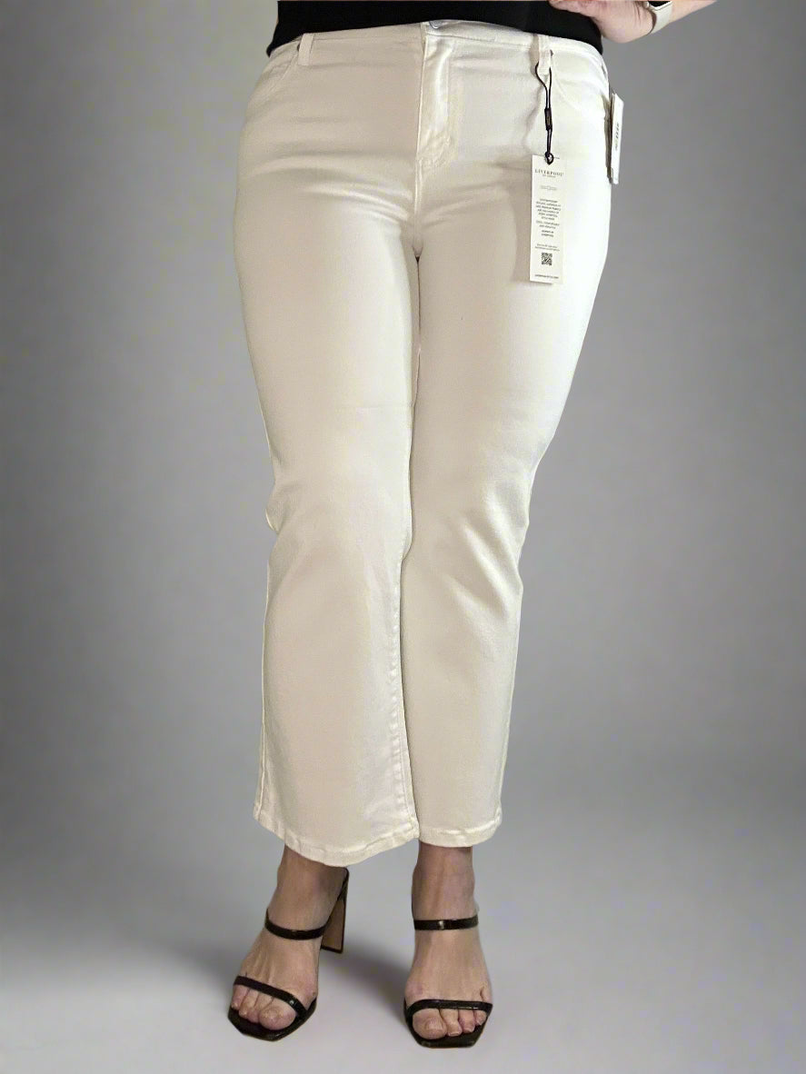 Liverpool Hannah crop flare white