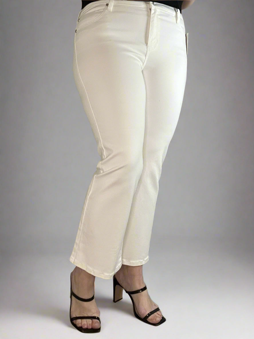 Liverpool Hannah crop flare white