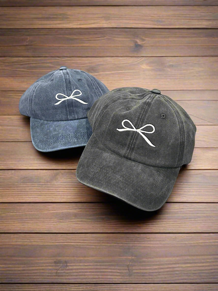 coquette ribbon embroidered cap