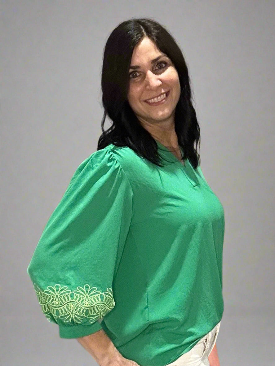 Floral embroidered blouse
