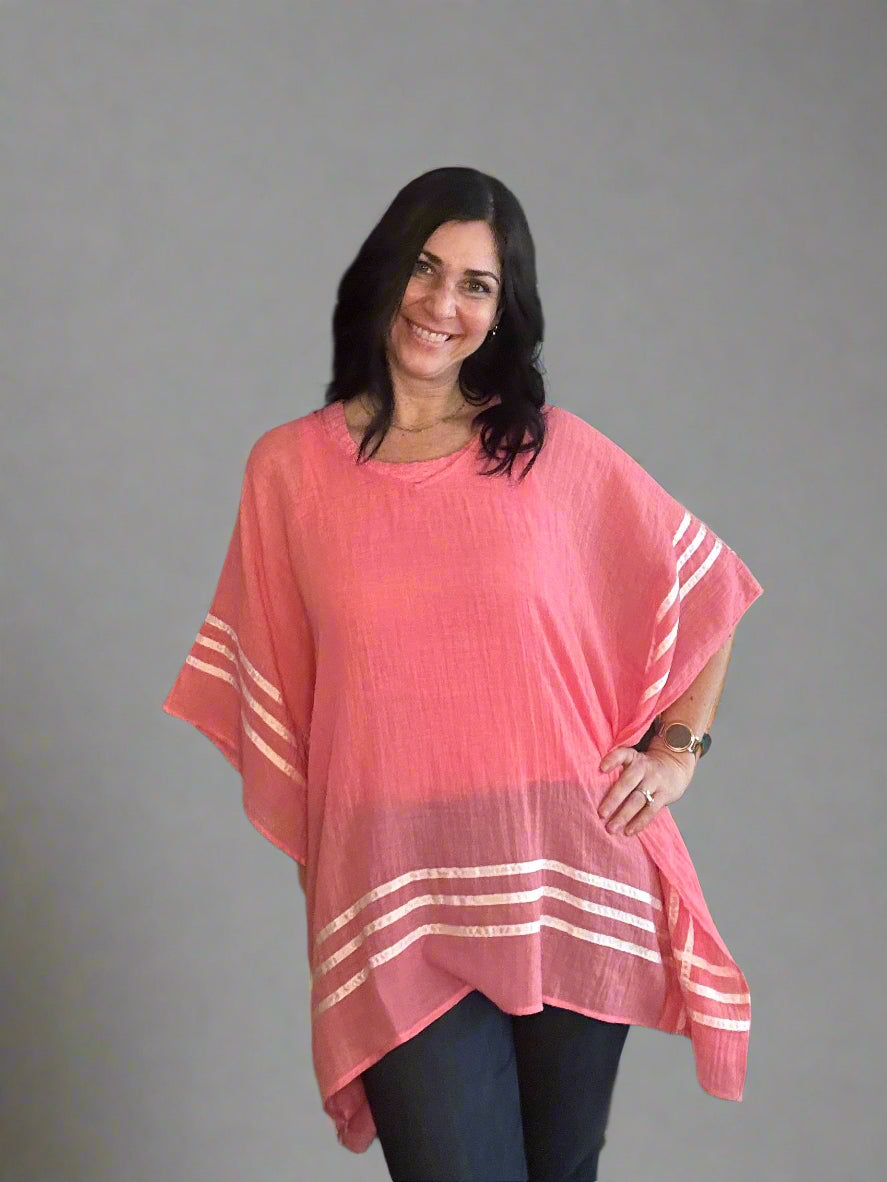 Striped cover-up