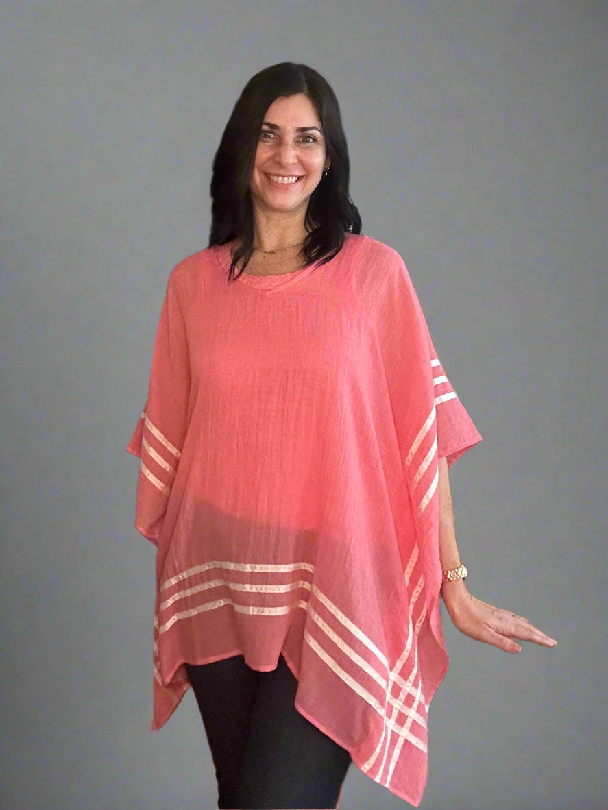Striped cover-up