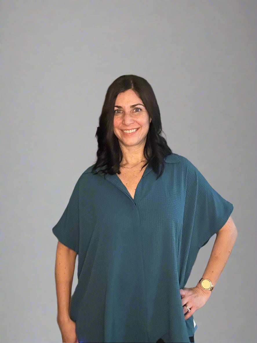 High low button down shirt