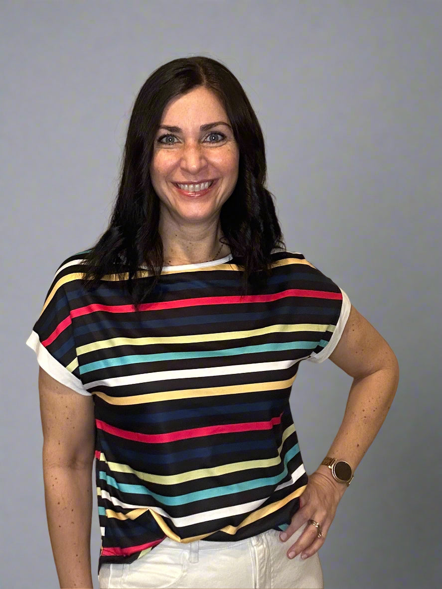 Striped crewneck T-shirt