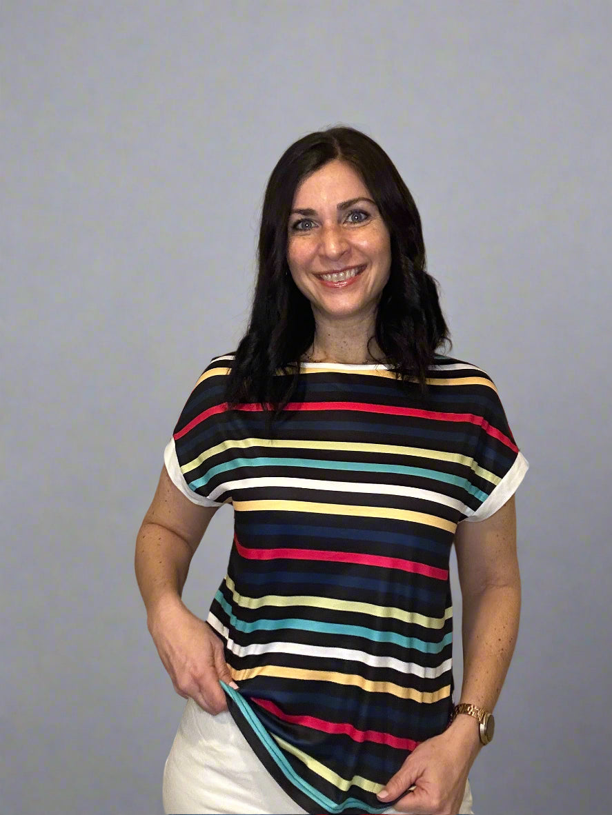 Striped crewneck T-shirt