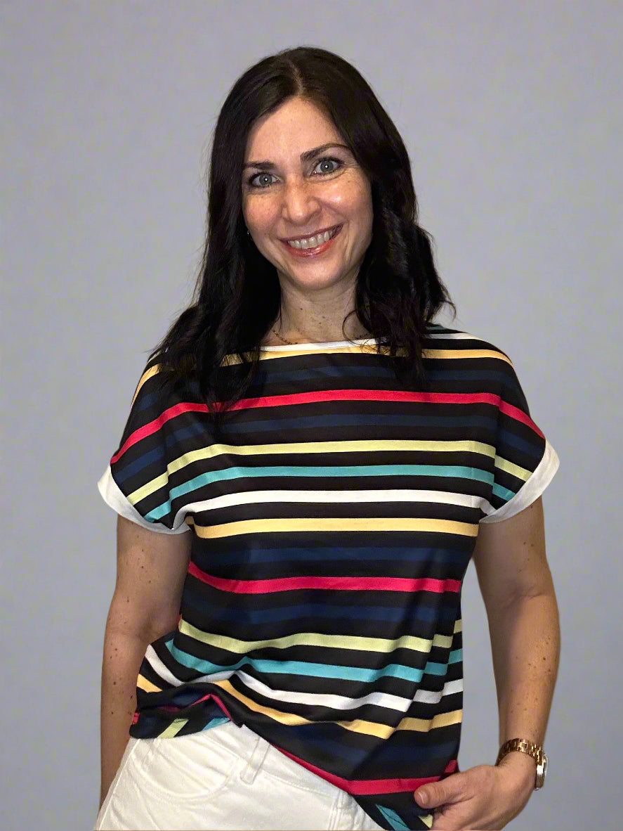 Striped crewneck T-shirt