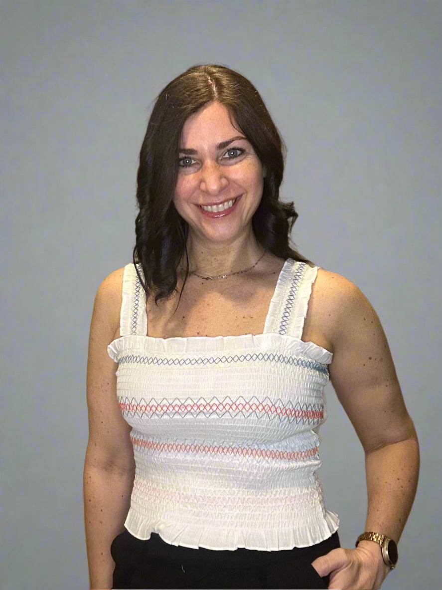smocked tank top