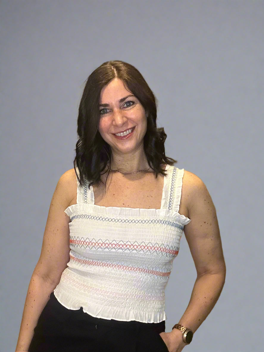 smocked tank top