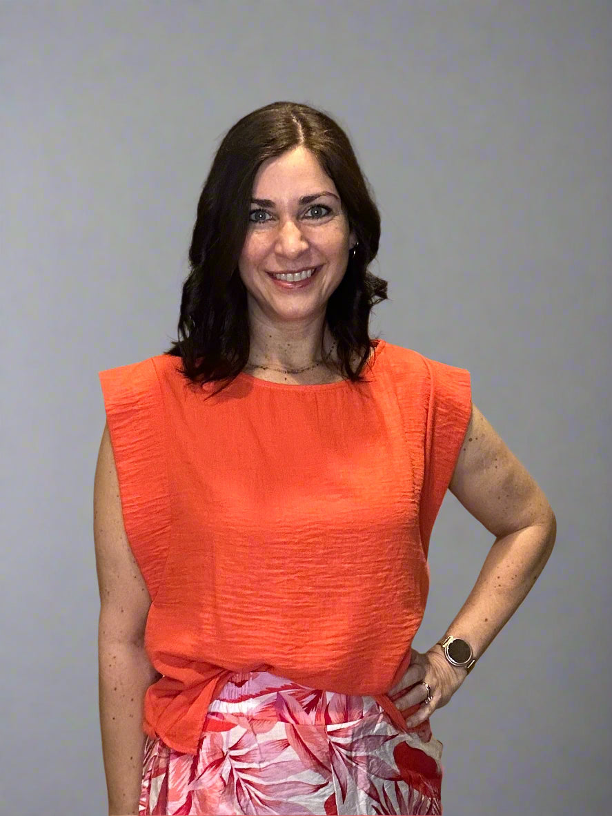 sleeveless woven top