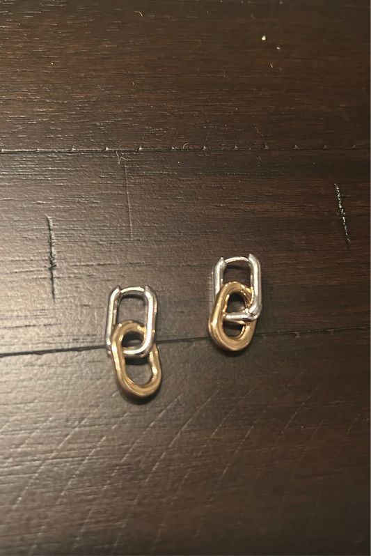 Dual Tone Chain Link Hoops