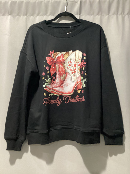 Howdy Christmas cowgirl sweatshirt