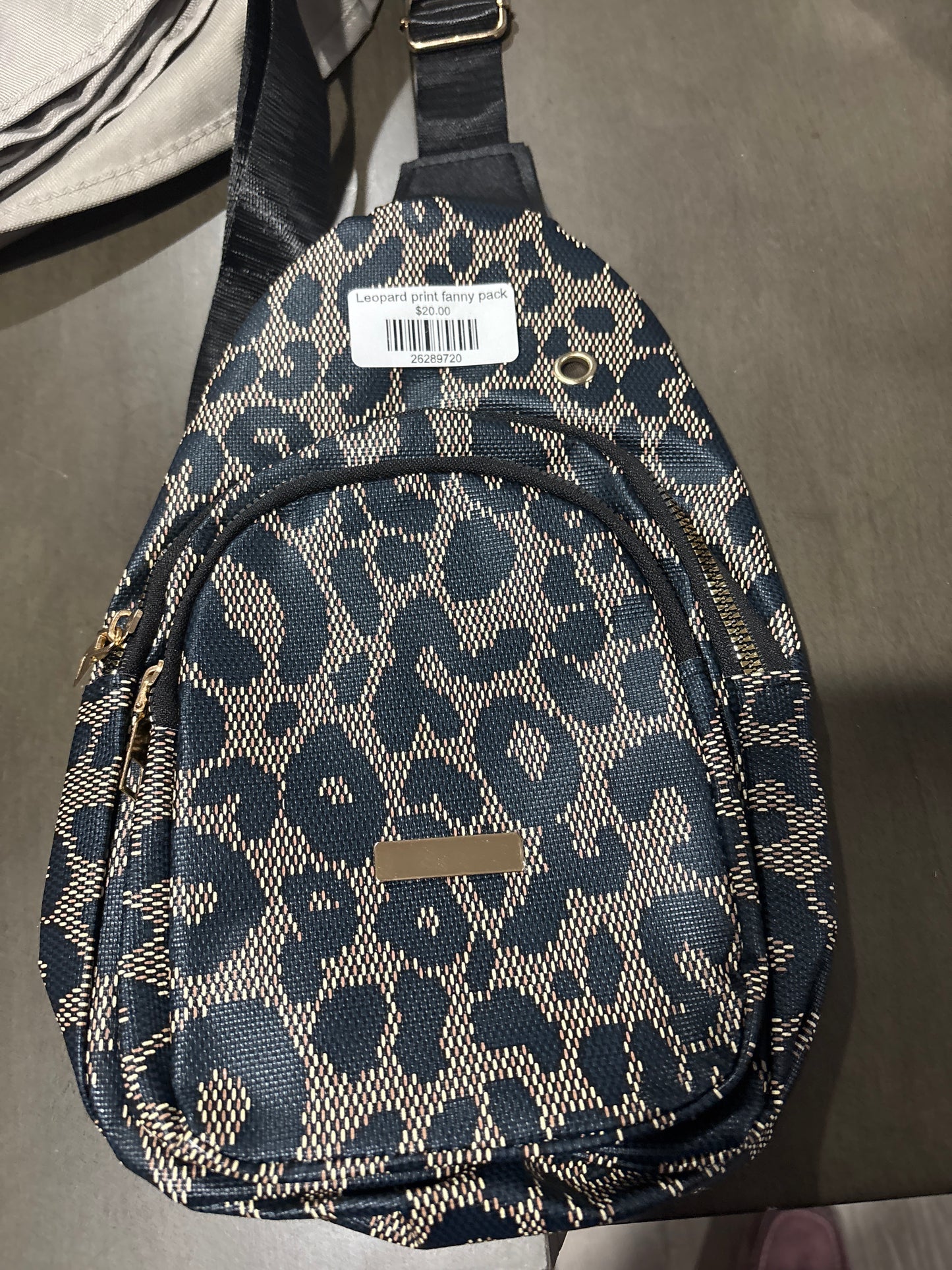 Leopard print fanny pack