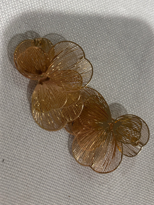 Delicate gold leaf earrings